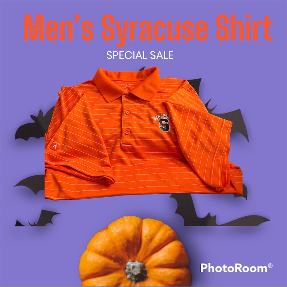 ❤️❤️Men’s Syracuse easy care golf shirt. Size XL ❤️❤️